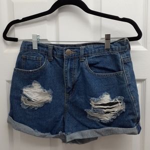FOREVER 21 Destress Denim shorts Size 26